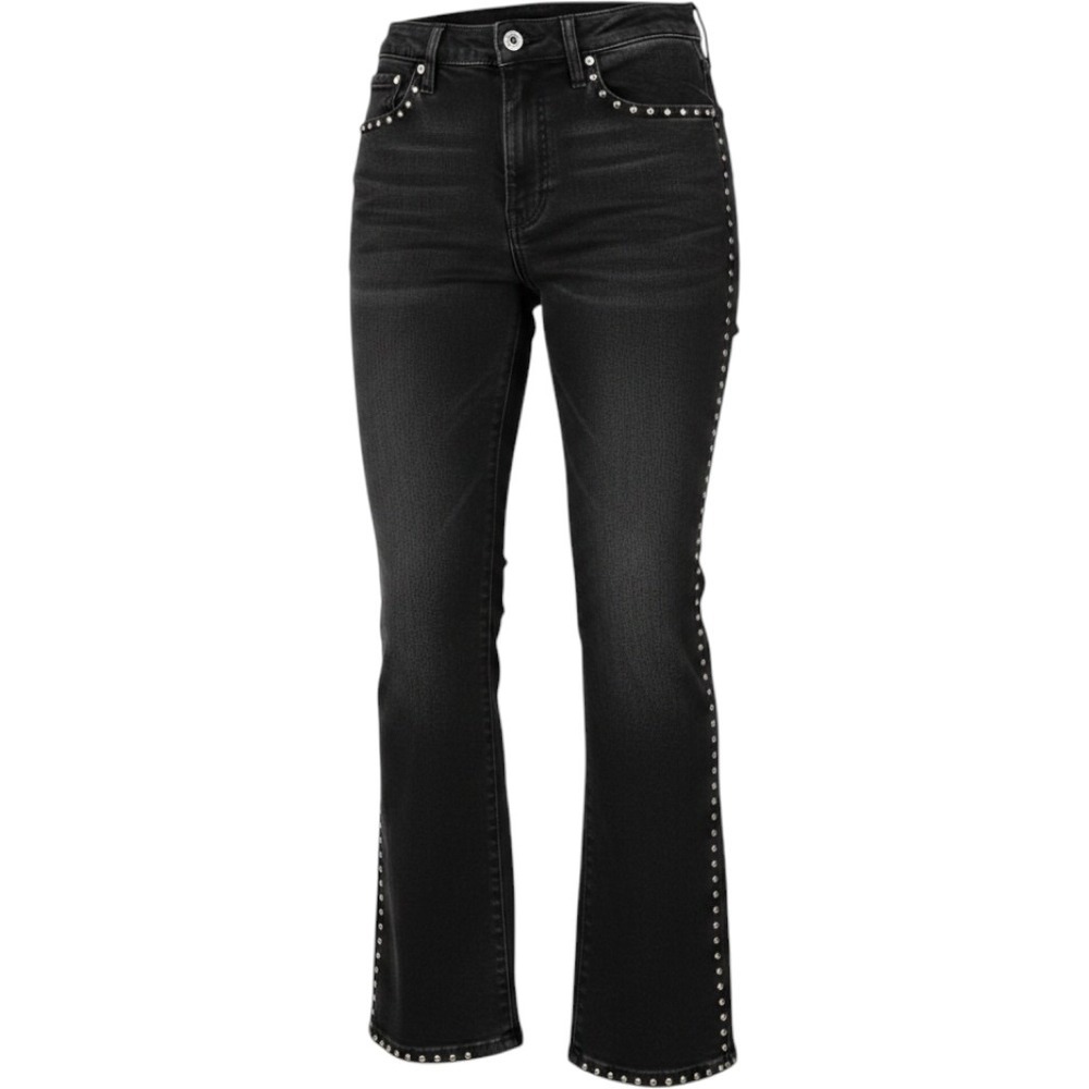 NWT Lanvin Studded Flare Jeans Black Denim High Rise Button Fly Sz 30 MSRP $1350